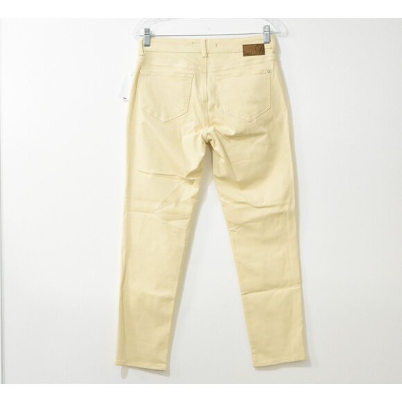 Mavi Norah Women Yellow Straight Leg Zip Mid Rise Light Wash Pockets 30 NWT - Picture 2 of 5